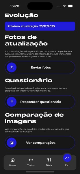 Calendário de treinos
