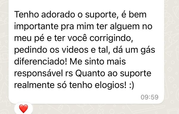 Mensagem de aluno