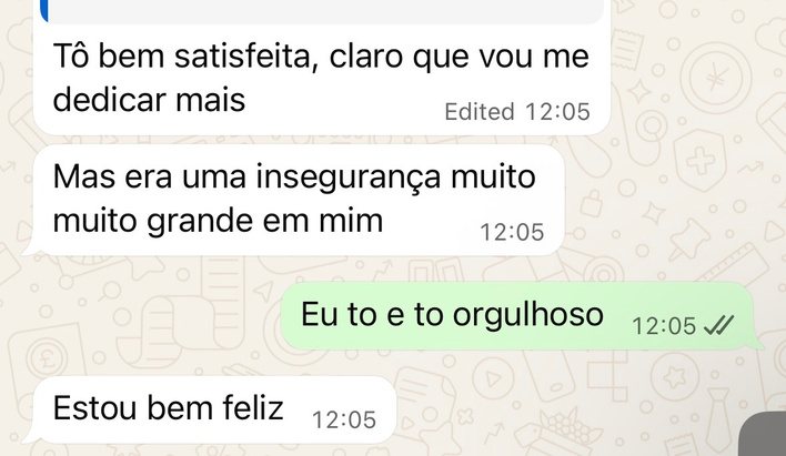 Mensagem de aluno