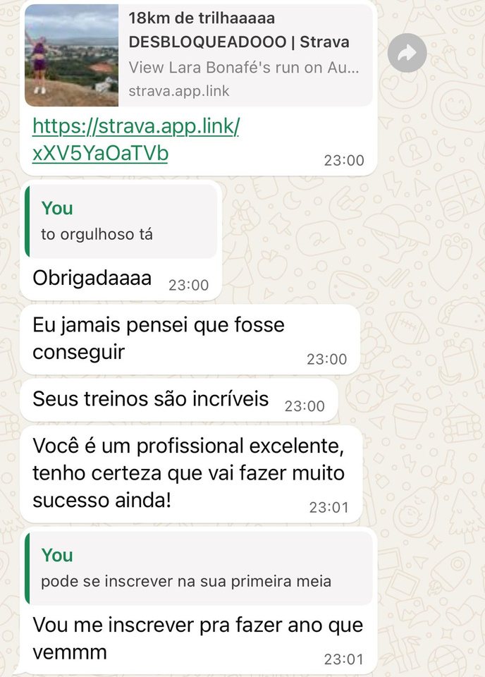 Mensagem de aluno