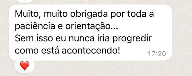Mensagem de aluno